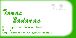 tamas madaras business card